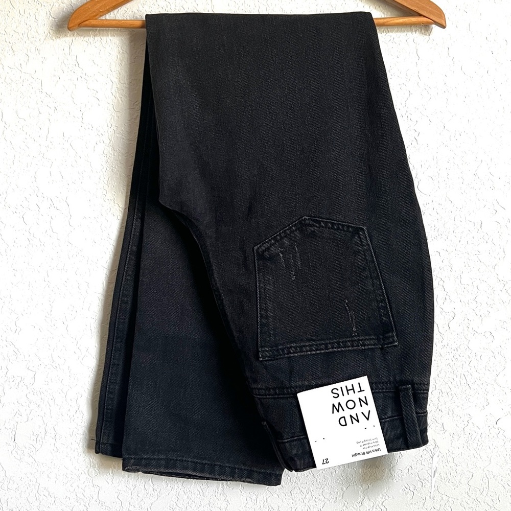 AND NOW THIS Black Ultra High Rise Jeans 90’s Inspired Fit Straight Leg … - Picture 5 of 10